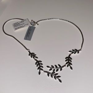 Kohl’s La Vieux Marcasite Silver-Plated Leaf Necklace 17”
